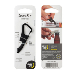 Nite Ize - Карабін з набором інструментів DoohicKey ClipKey Tool - Steel - Black - KMTCK-01-R3