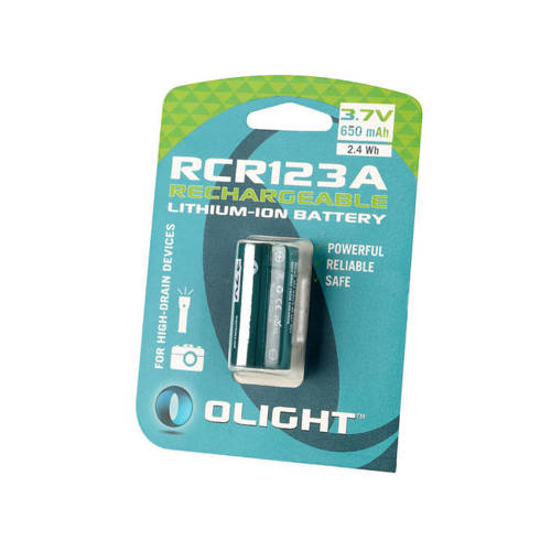 Olight - Літій-іонна акумуляторна батарея - RCR123A 3.7V 650 mAh - Акумулятори, батарейки