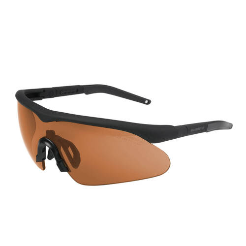 Swiss Eye - Стрілецькі окуляри Raptor Pro - Laser Lens 532/694/1064 - Чорний - Brown козирок - 40482 -  Балістичні окуляри