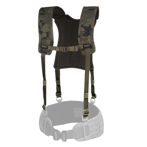 Templars Gear - H-Harness 4-точковий тактичний ремінь - MOLLE - PL Woodland - TG-H-HAR-4-WZ93 - Ремені та підтяжки MOLLE