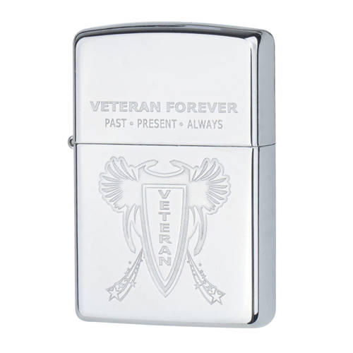 Zippo - Бензинова запальничка Veteran Forever - Високоякісний польський хром - Z28054 - Запальнички